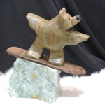 Got Snow To Go soapstone carving by Canadian artist Vance Theoret